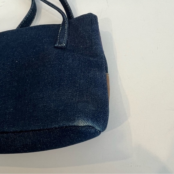 Vintage Shoulder Bag Denim Suede Patchwork Gen Z Hippie Boho 90’s Retro Funky - Picture 5 of 10